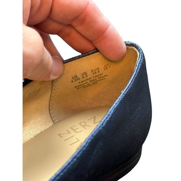Naturalizer women’s blue metallic Emiline loafers Size 8.5M Slip-On Comfort Flat - Picture 7 of 9
